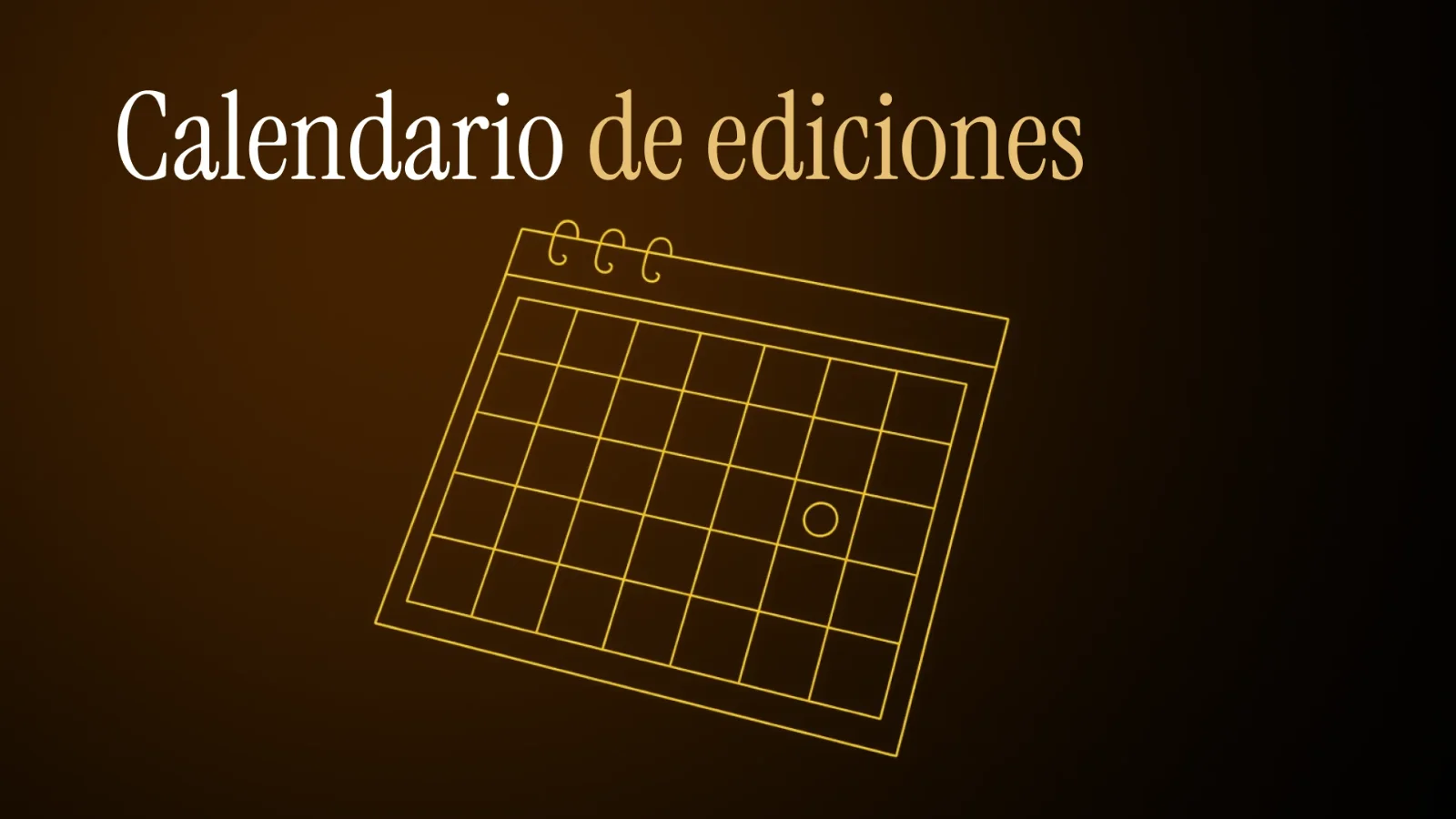 Calendario con las próximas ediciones de la TES marcadas