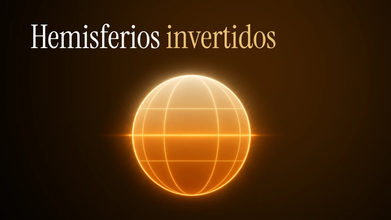 Globo terráqueo con los dos hemisferios marcados